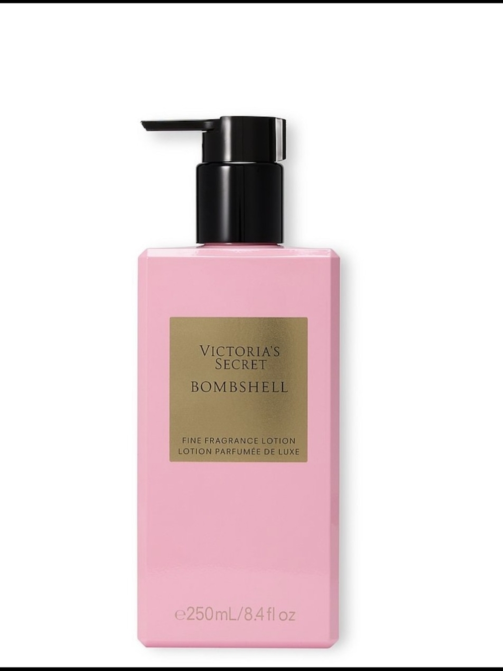 Victoria's Secret Bombshell Fragrance Lotion - Pink & Gold Pump Bottle